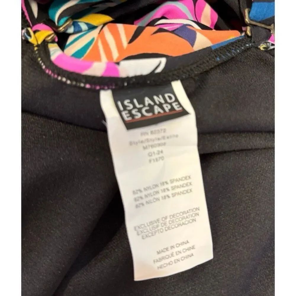 Island Escape Tropical Print 1-Piece Women’s Swimsuit Sz. 6 Cruise Resort NW/OT - Picture 5 of 7